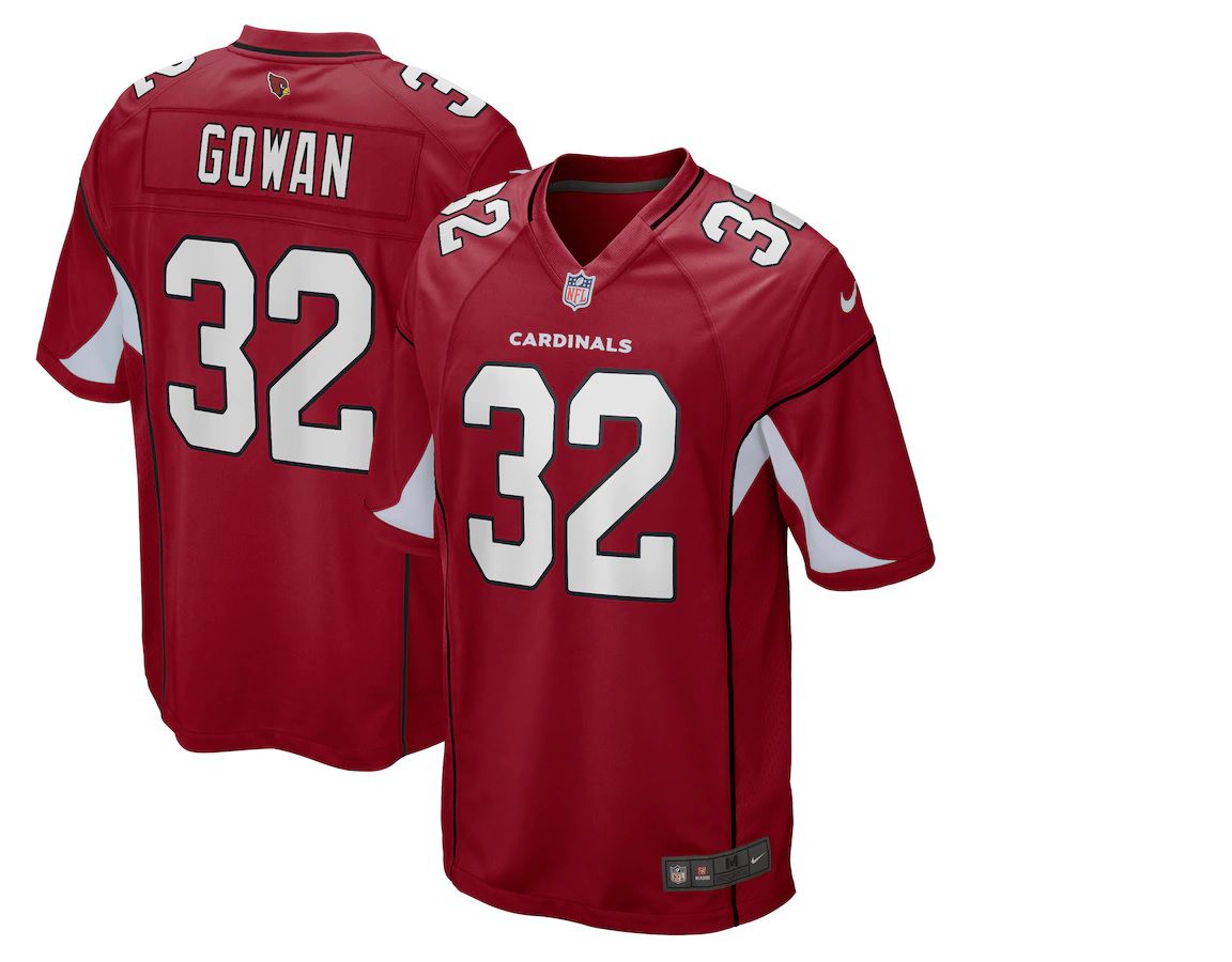 Men Arizona Cardinals #32 Tay Gowan Nike Cardinal Game NFL Jersey